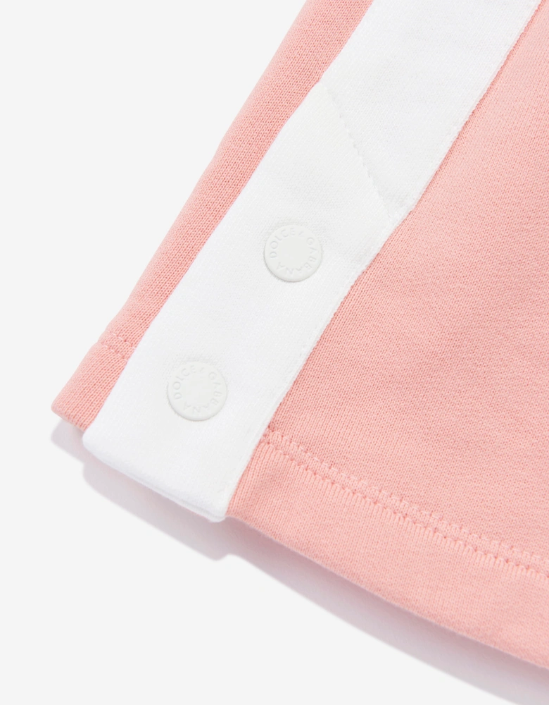 Dolce & Gabbana Girls Flock Logo Skirt in Pink