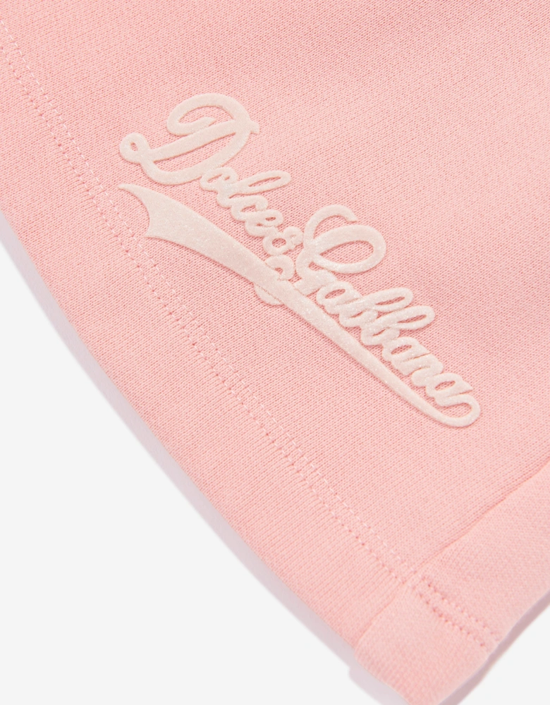 Dolce & Gabbana Girls Flock Logo Skirt in Pink