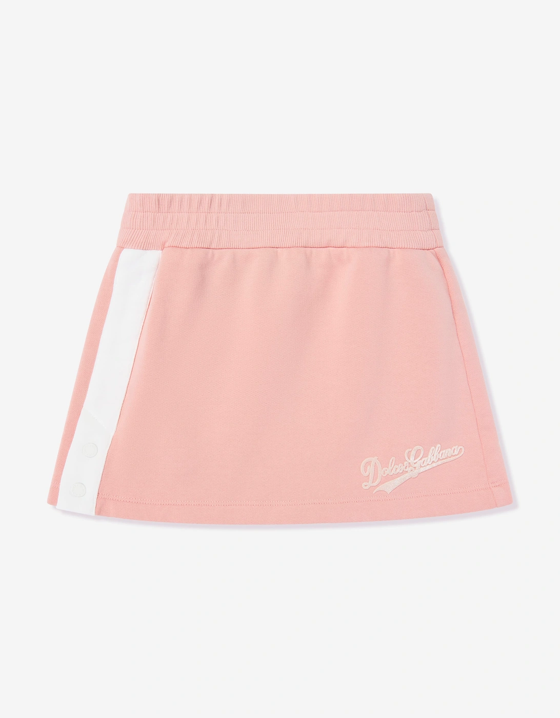 Dolce & Gabbana Girls Flock Logo Skirt in Pink, 5 of 4