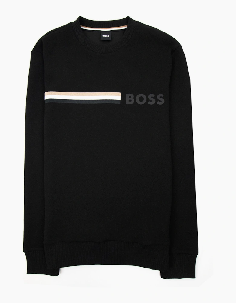 Hugo Boss Stadler 94 Textured Sweatshirt Black 001