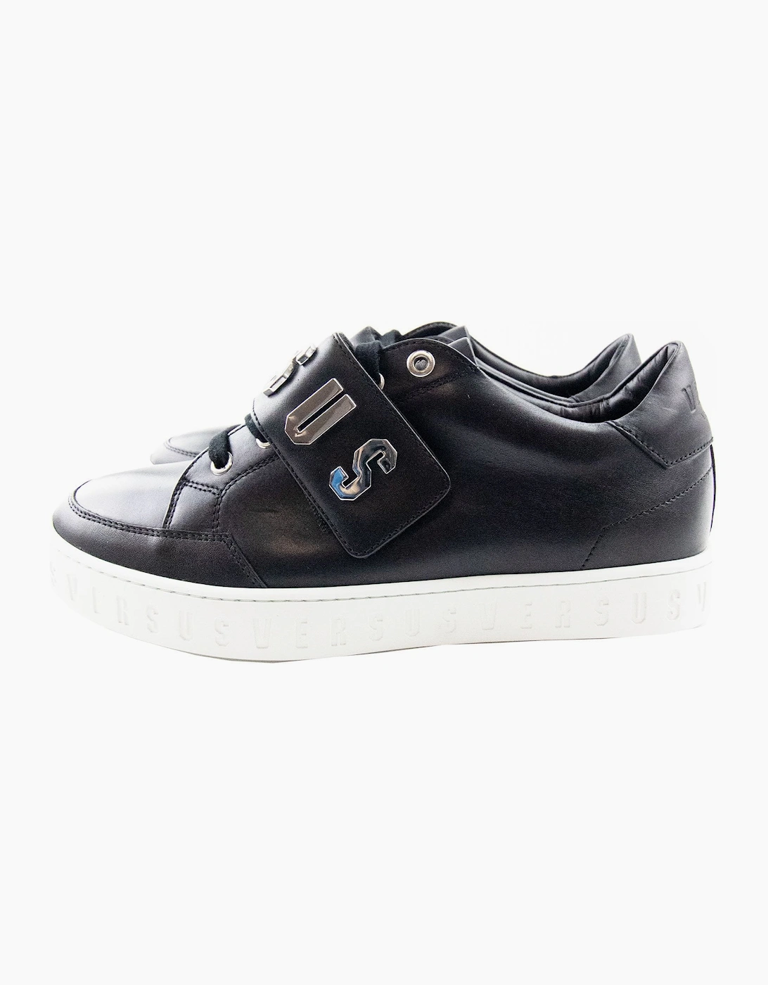 Versace Versus Metal Logo Band Low Top Sneakers Black/nickel, 4 of 3
