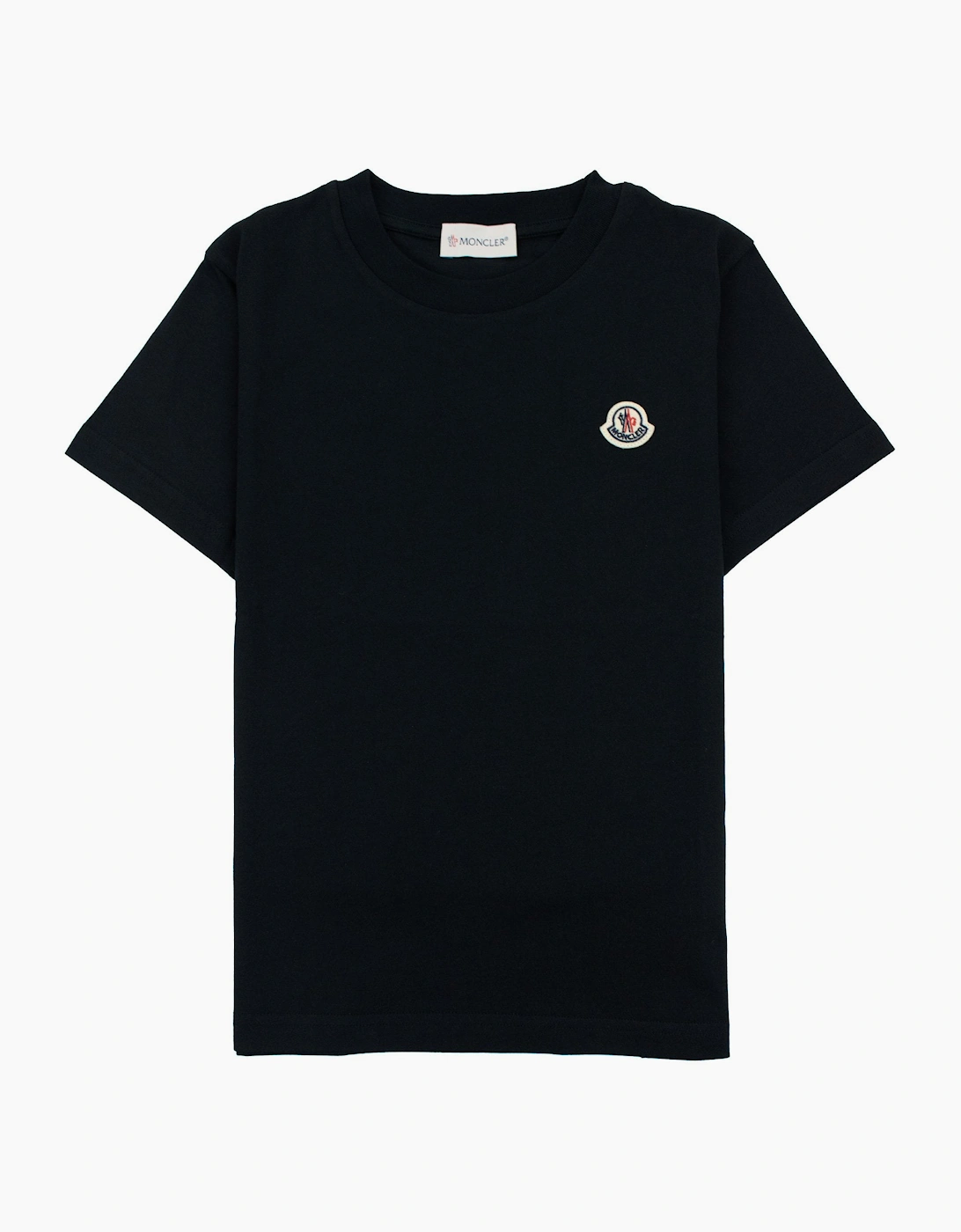 Moncler Junior Patch Logo S/s T Shirt Black 999