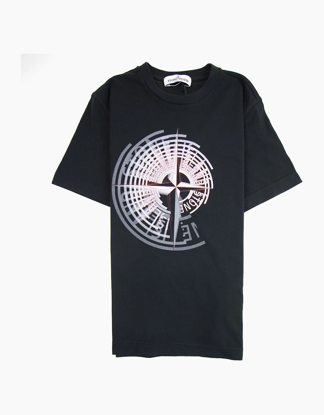 Stone Island Junior Spiral Compass T-Shirt Black