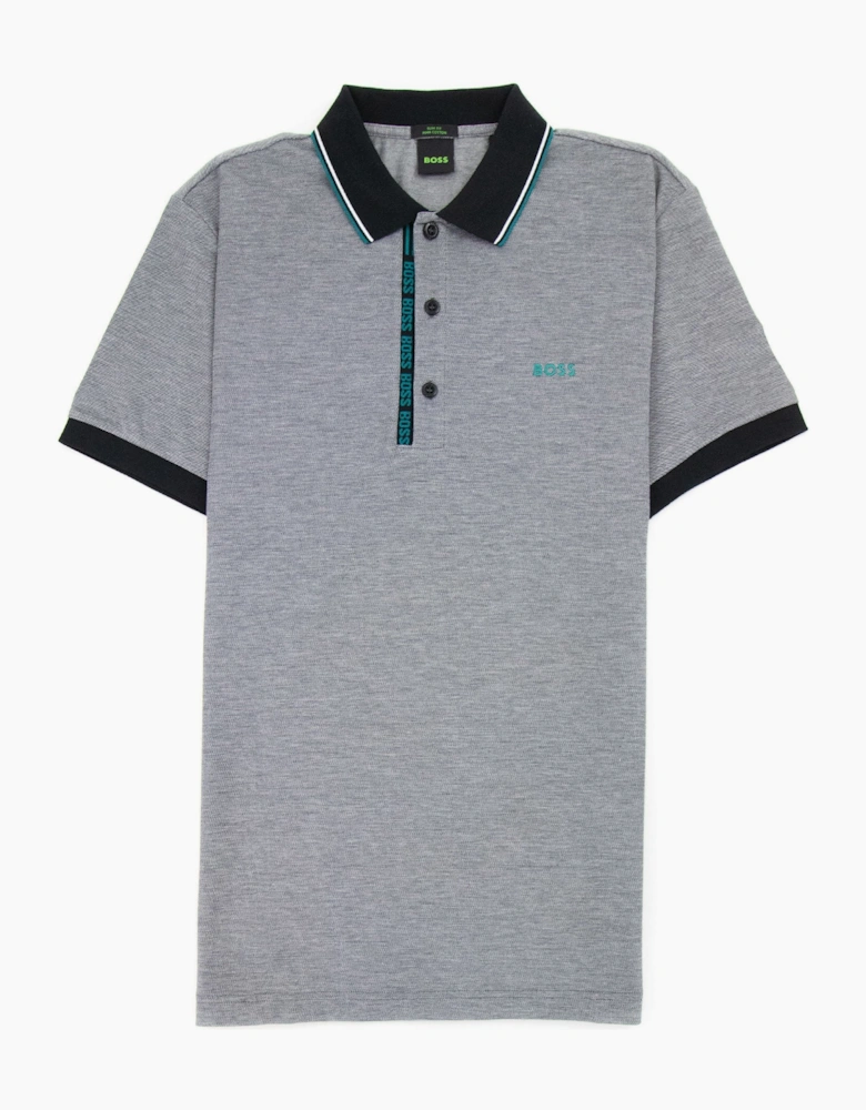 Hugo Boss Paule 4 Slim Fit Branded Placket Polo Grey 002