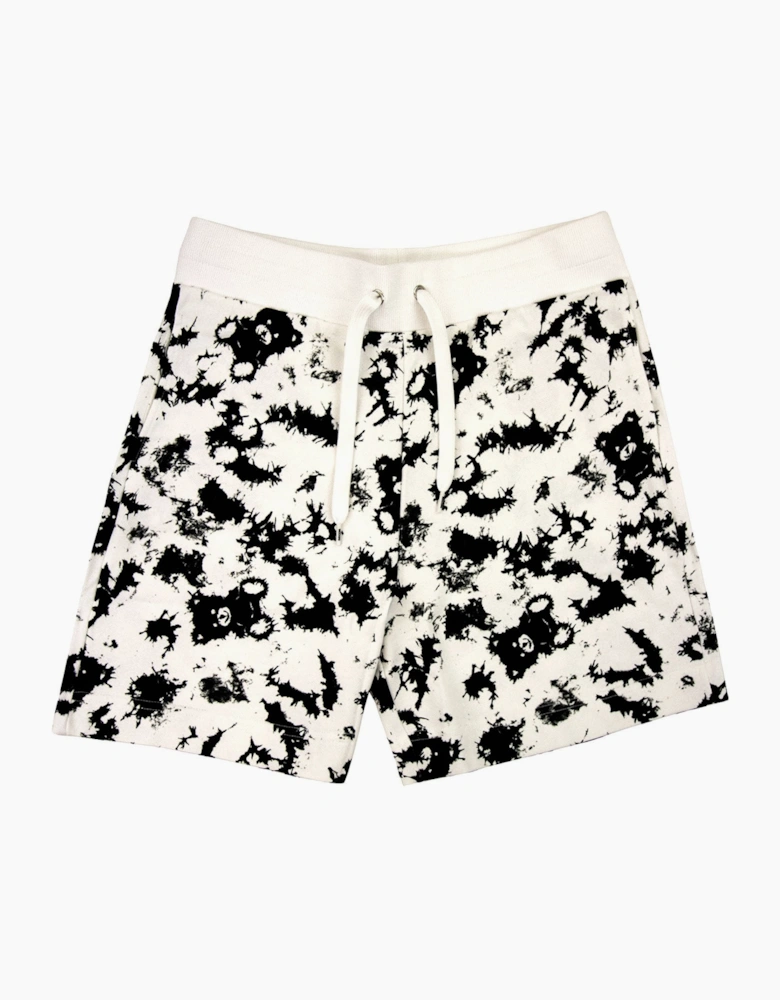 Moschino Underwear Paint Bear Tape Shorts White/black 1555