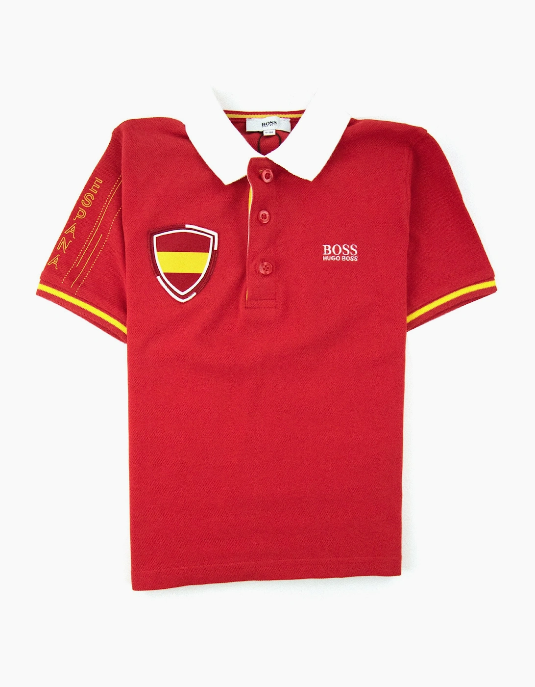 Hugo Boss Kids Spain Football S/s Polo Red, 3 of 2