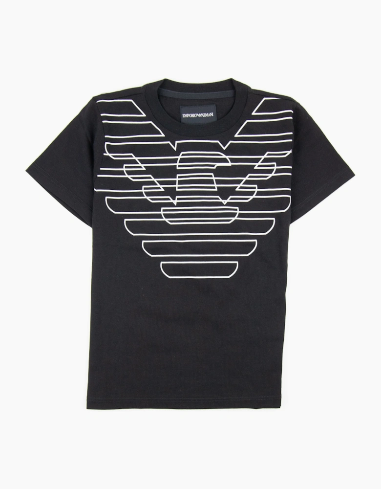Emporio Armani Jnr Eagle Logo Tshirt Black APR1