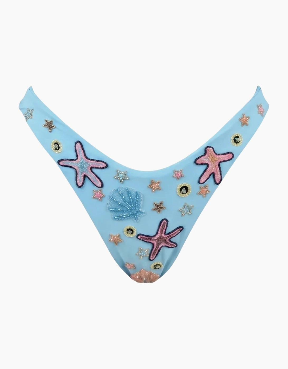 Quinn Embellished Slip On Bikini Bottoms in Stock