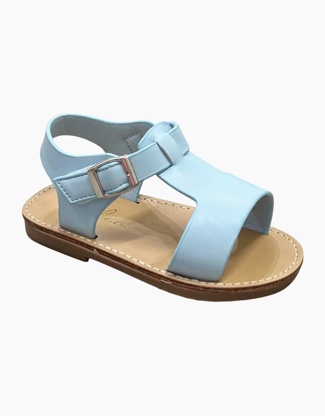 Boys Pale Blue Velcro Sandals, 2 of 1