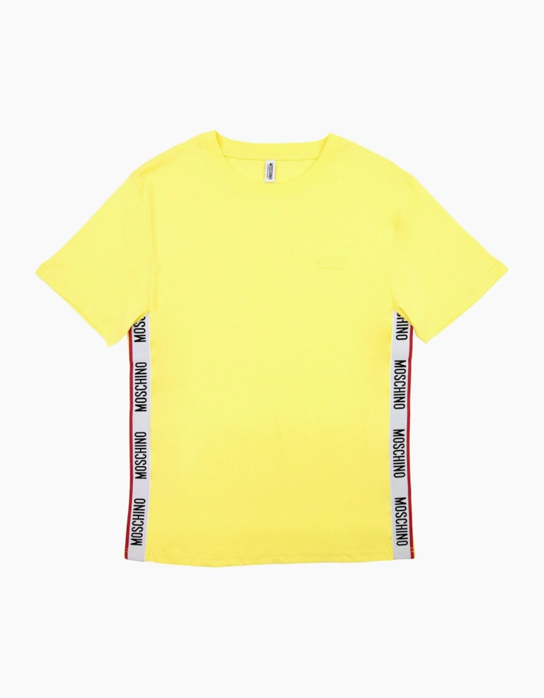 Moschino Underwear Chest Logo Tape T Shirt Yellow 0021