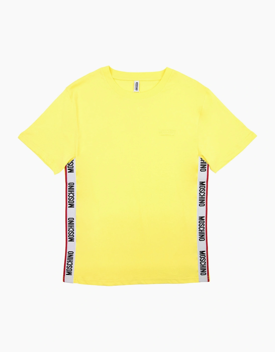 Moschino Underwear Chest Logo Tape T Shirt Yellow 0021
