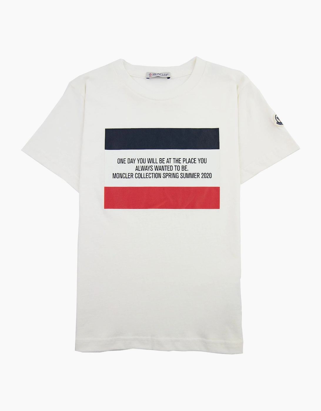 Moncler Junior Maglia Quote T-shirt White 034