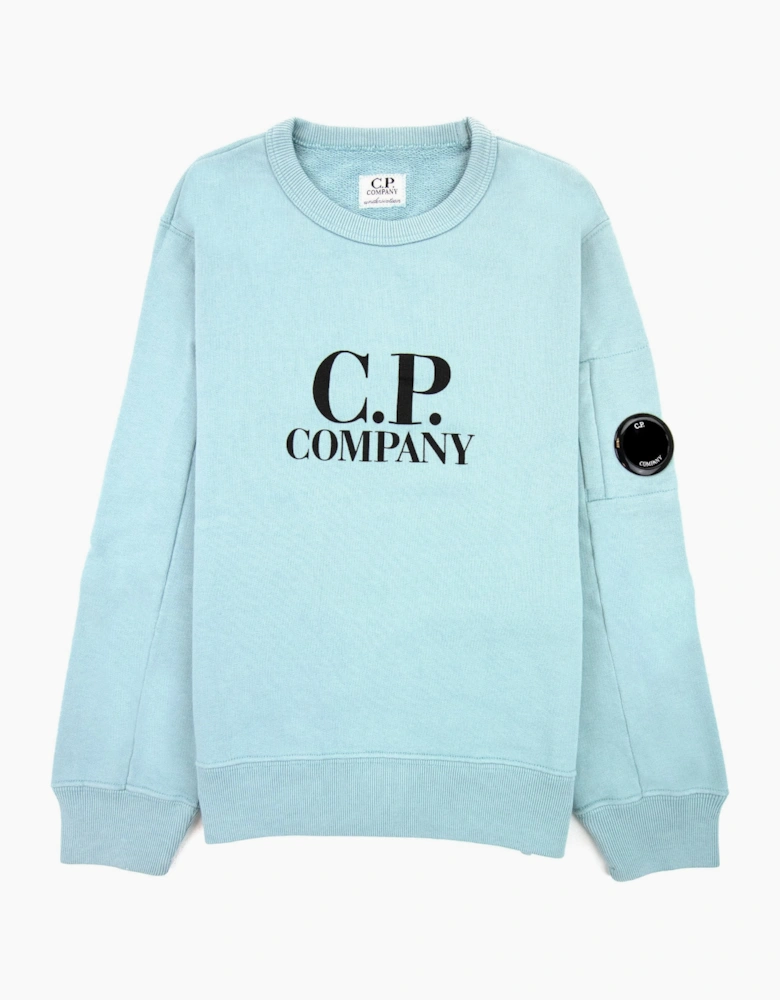 Cp Company Undersixteen Basic Lens Crewneck Sweatshirt Mineral Blue 811