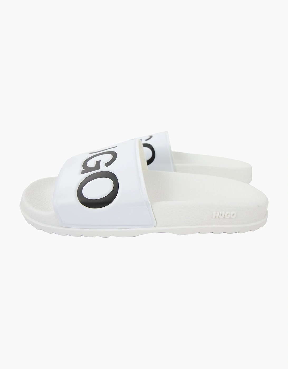 Hugo Boss Contrast Logo Sliders White 001