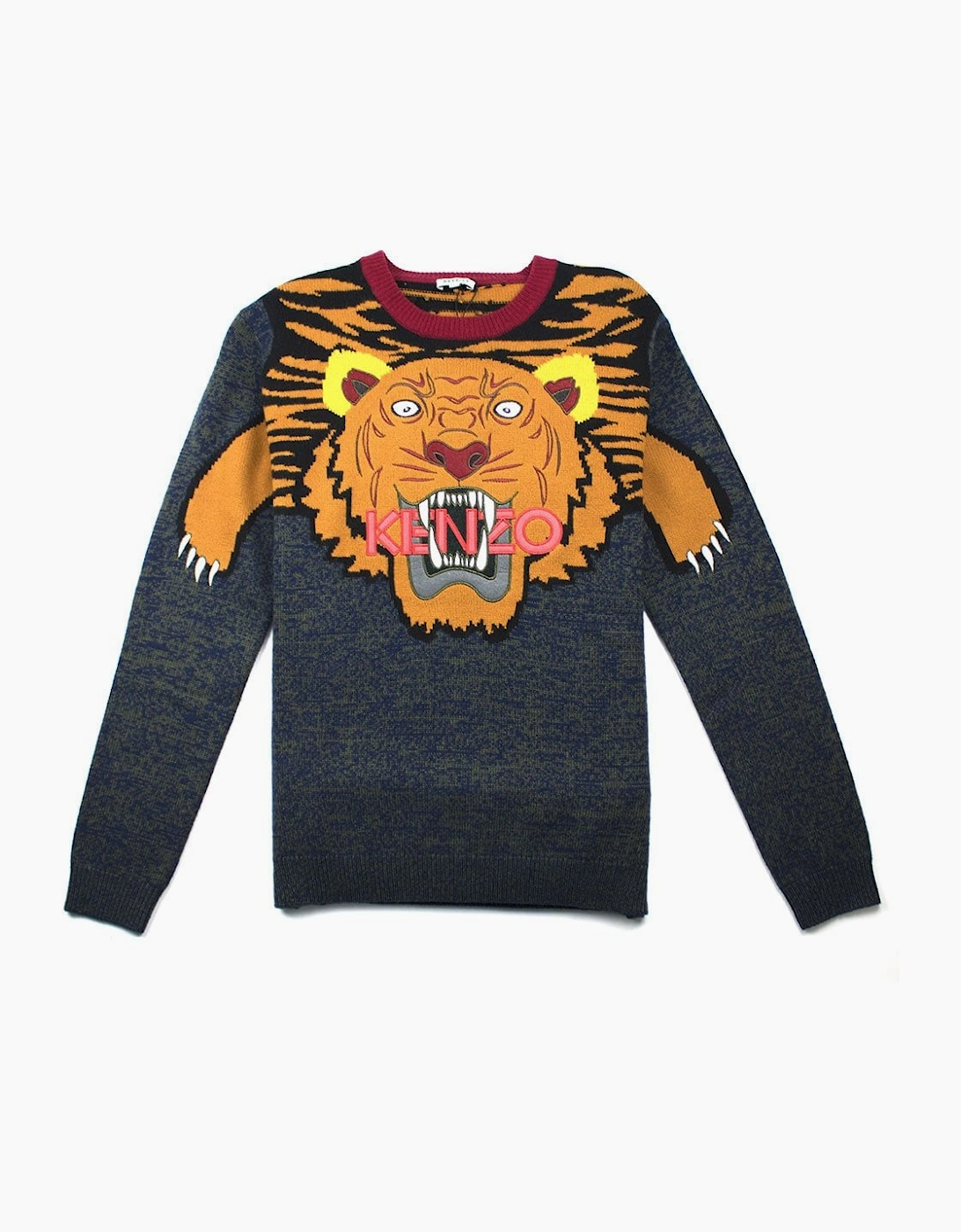 Kenzo All Over Knitted Tiger Jumper Orange