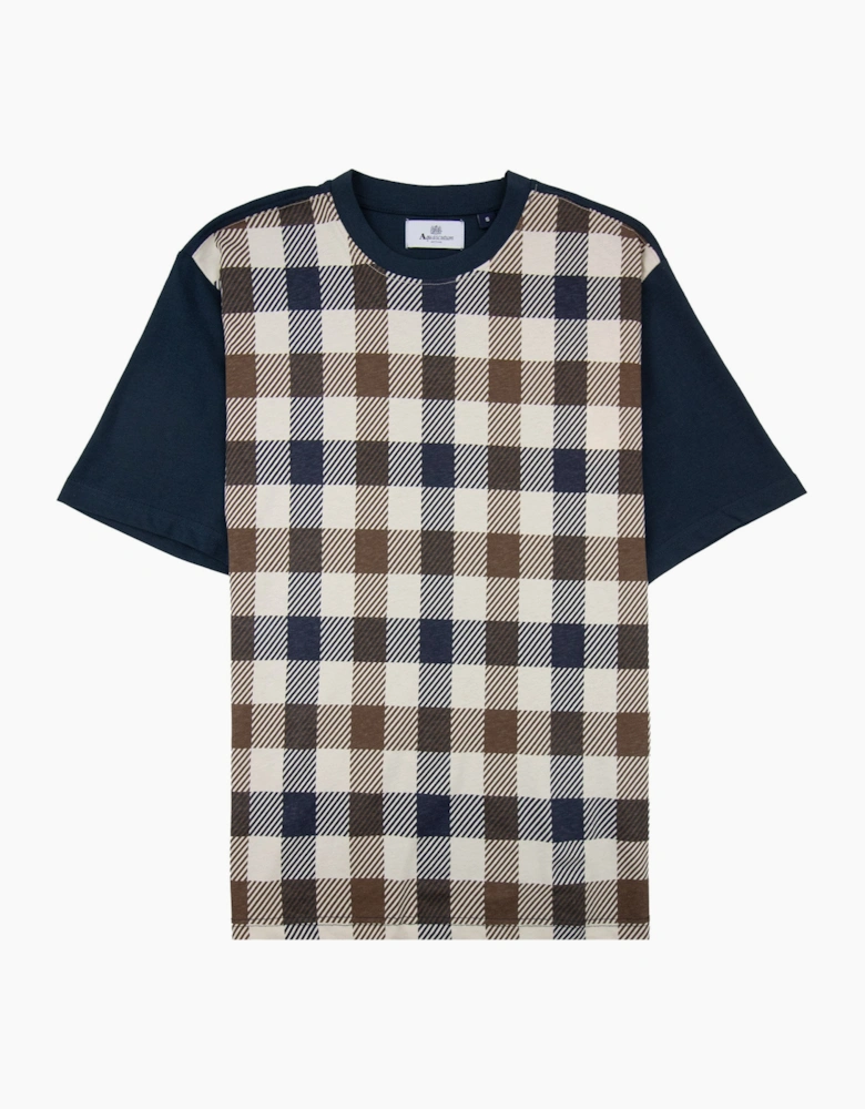 Aquascutum Macro Iconic Front T-shirt Navy 11