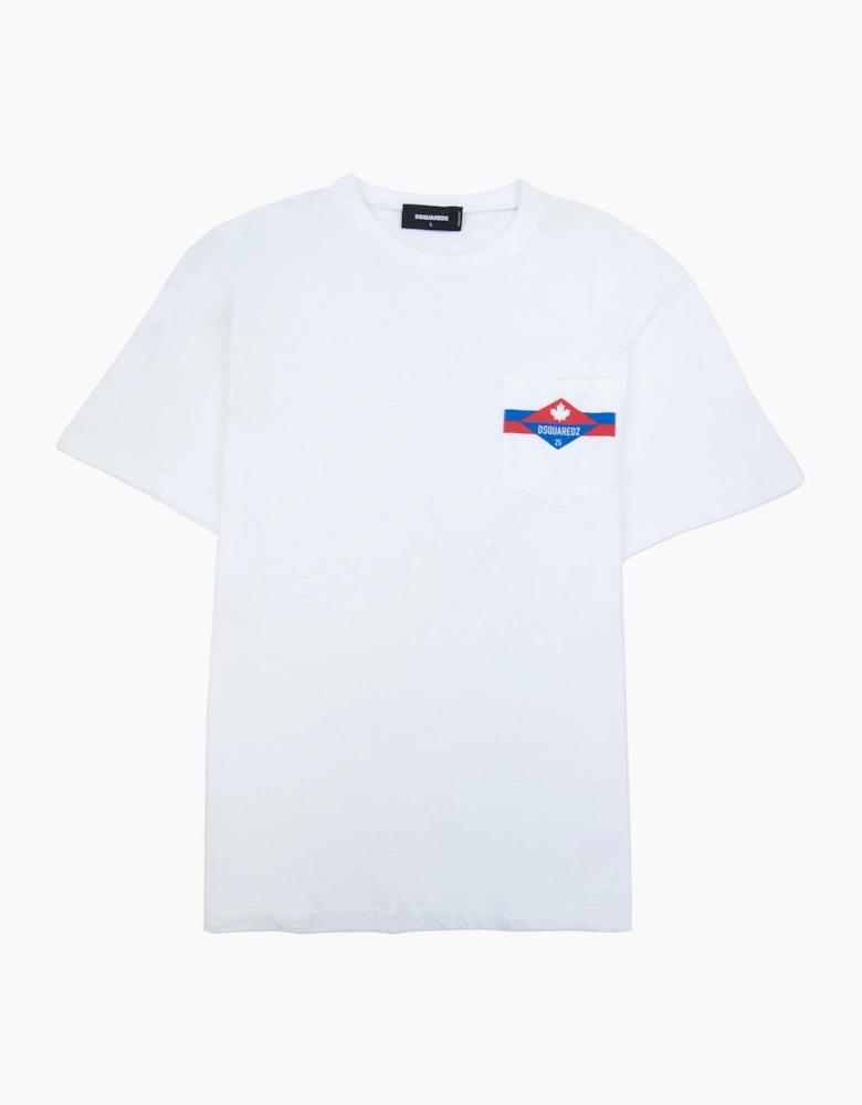Dsquared2 Pocket Ds2 Logo T Shirt White 100