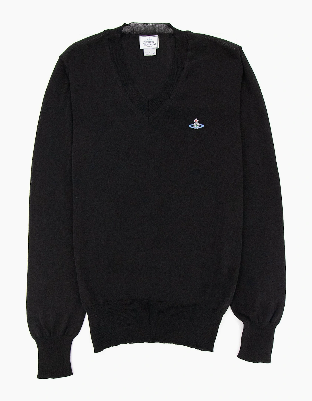 Vivienne Westwood V Neck Knitted Jumper Black