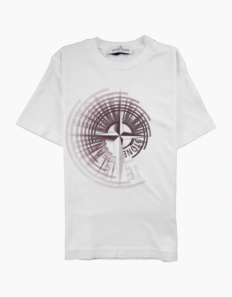 Stone Island Junior Spiral Compass T-Shirt White
