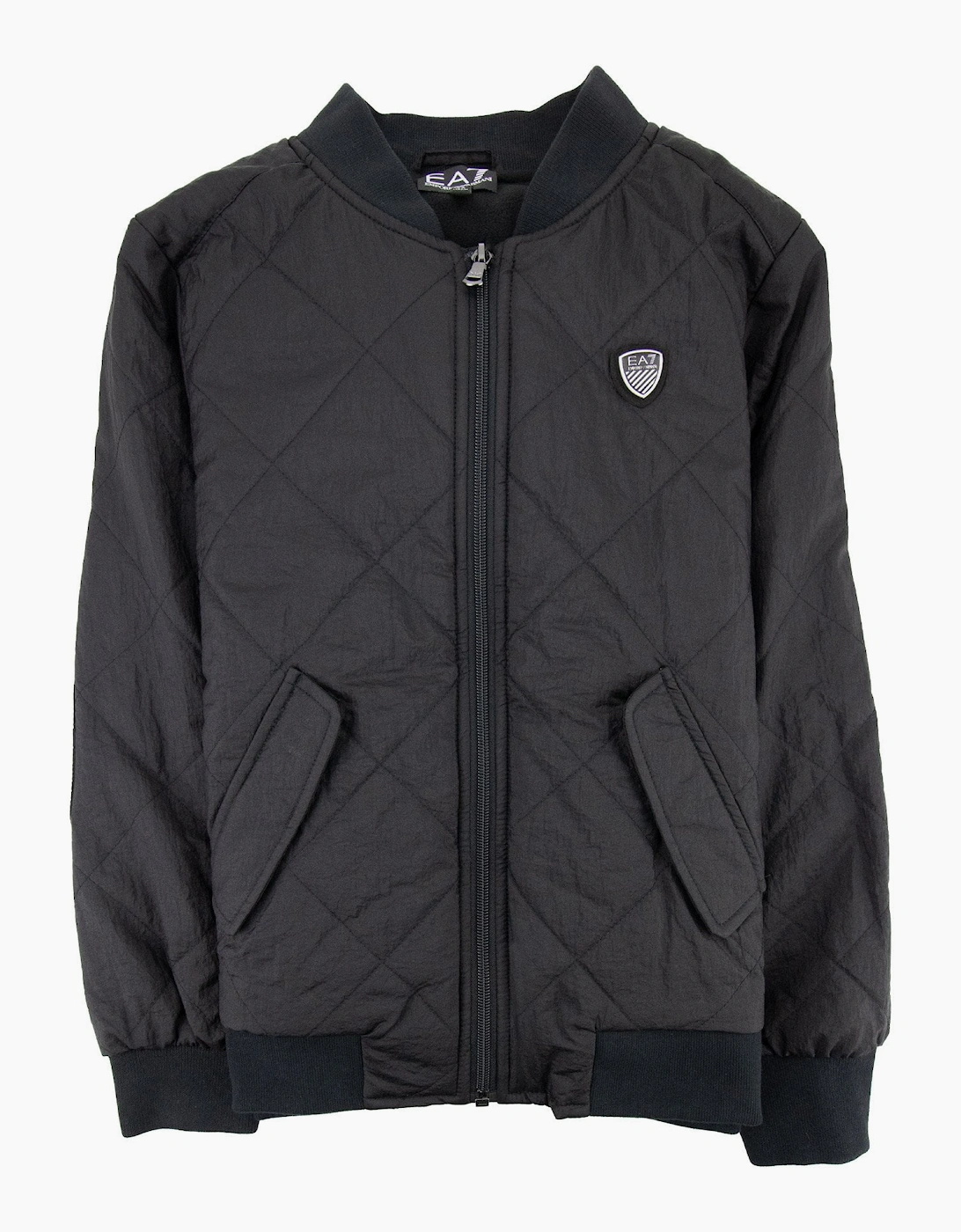 EA7 Junior Logo Shield Bomber Jacket Black, 4 of 3