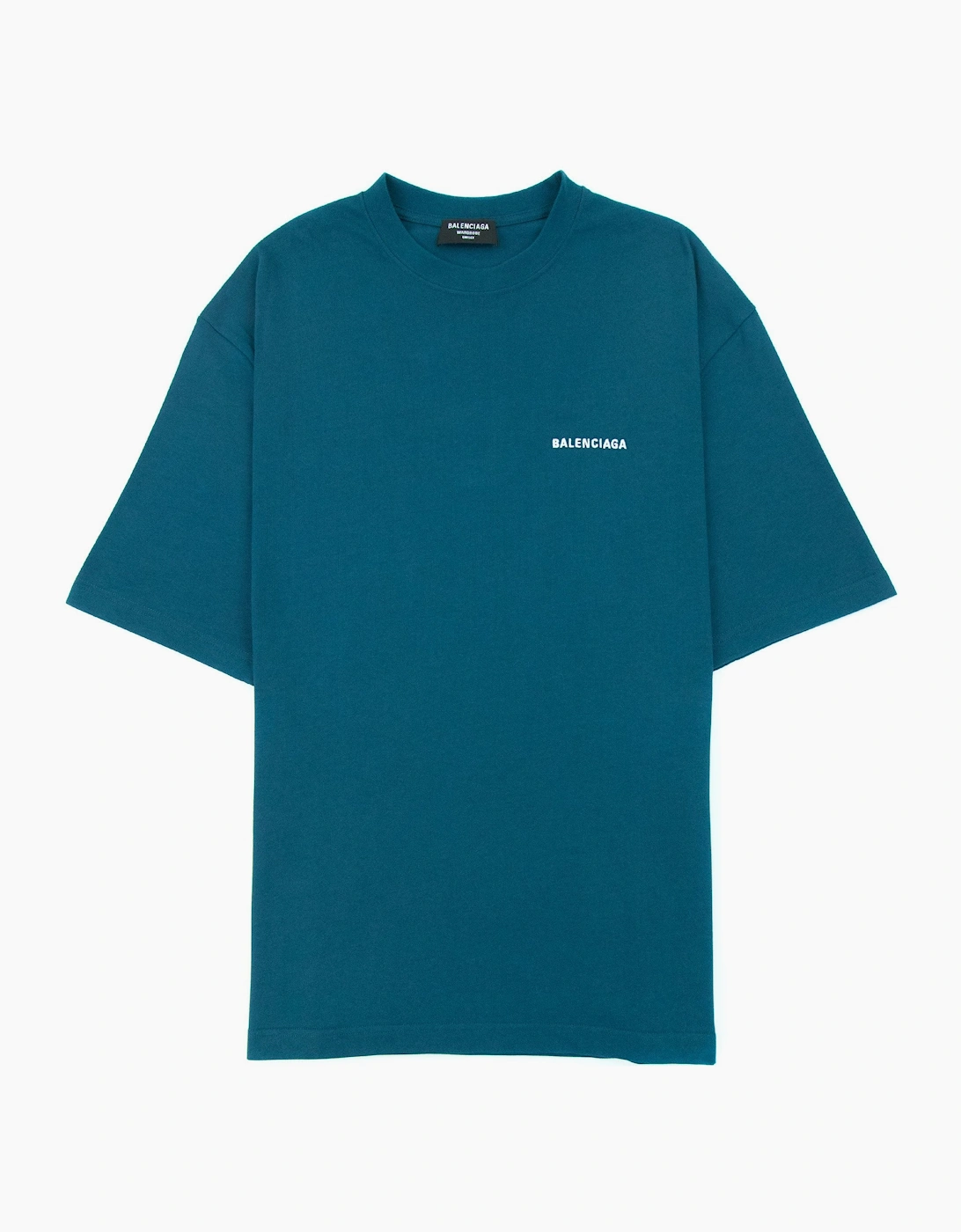 Balenciaga Logo Crewneck T Shirt Blue 9567