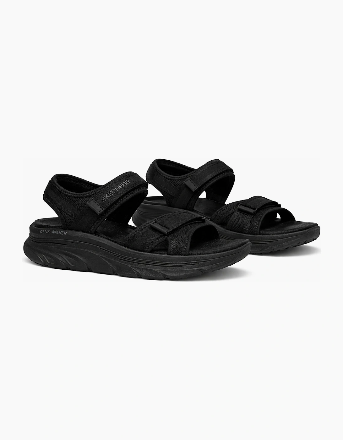 Skechers D'LUX WALKER SANDAL-BOLD CITY Womens Ankle Strap Sandals Black