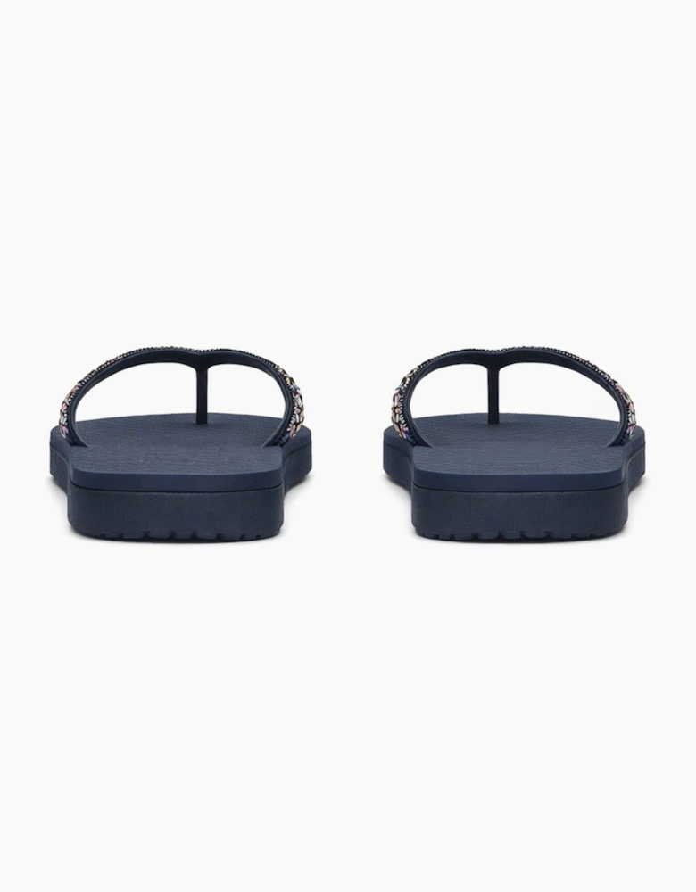 Skechers MEDITATION LUXE - CLASSIC ROM Womens Toe-Post Sandals Navy/Multi