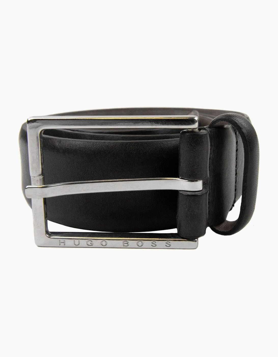 Hugo Boss Branded Metal End Tip Belt Black