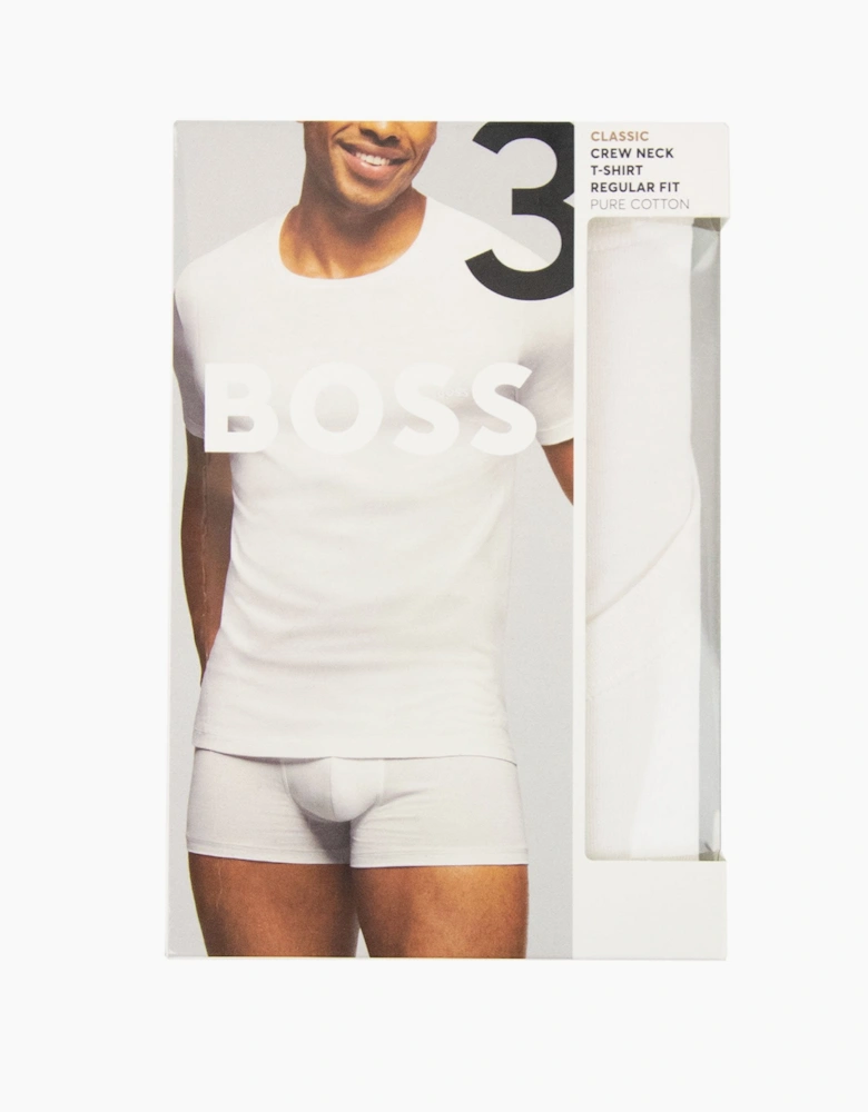 Hugo Boss 3pack Embroidered Logo T Shirt Blk Grey White