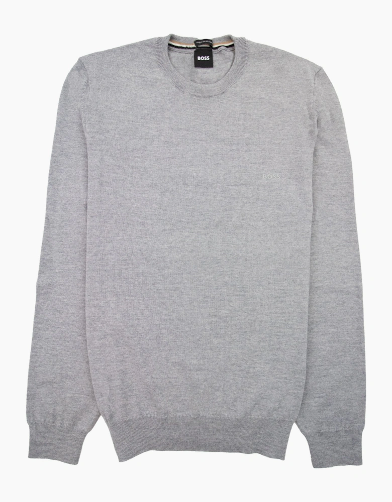 Hugo Boss Botto-l Embroidered Logo With Responsible Wool Swe Grey 041