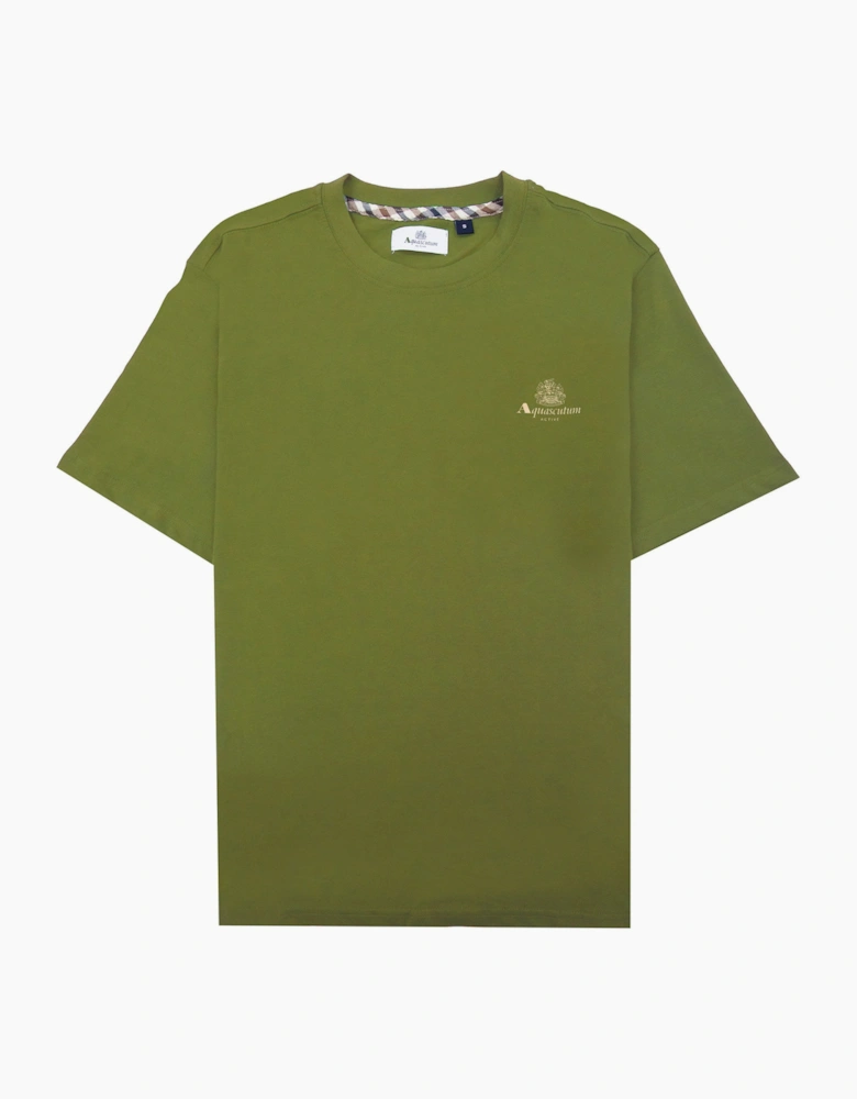 Aquascutum Active Small Logo T Shirt Army Green
