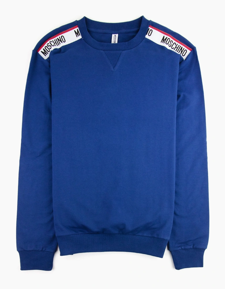 Moschino Underwear Shoulder Tape Logo Sweatshirt  Blue 0290