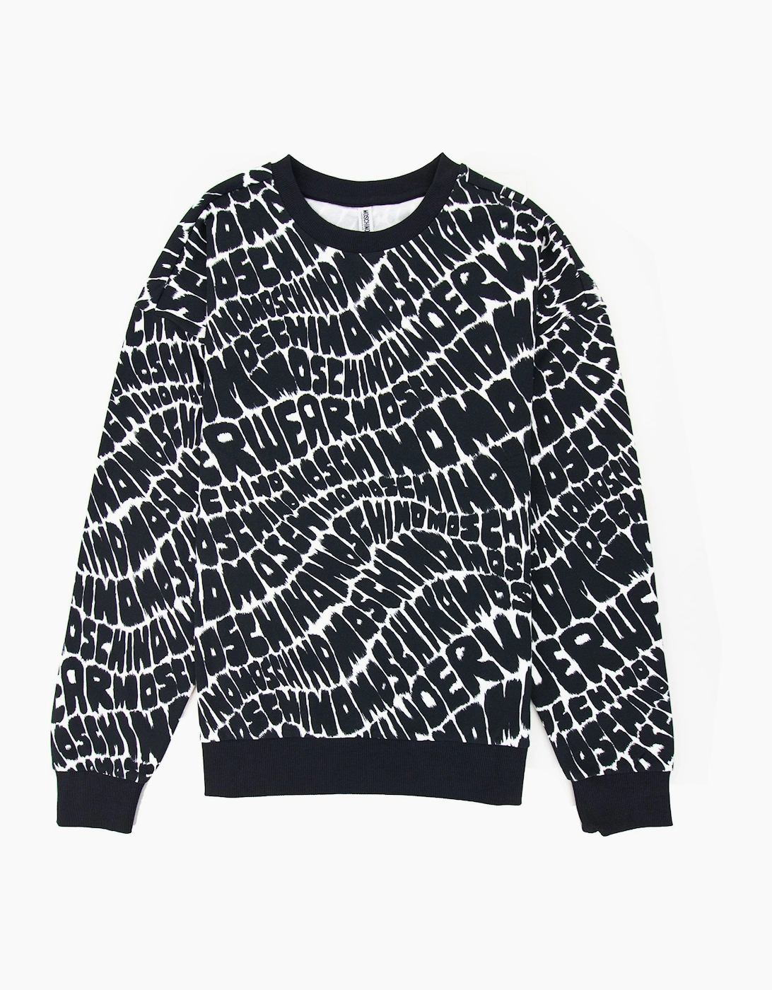 Moschino Underwear All Over Logo Sweatshirt Black