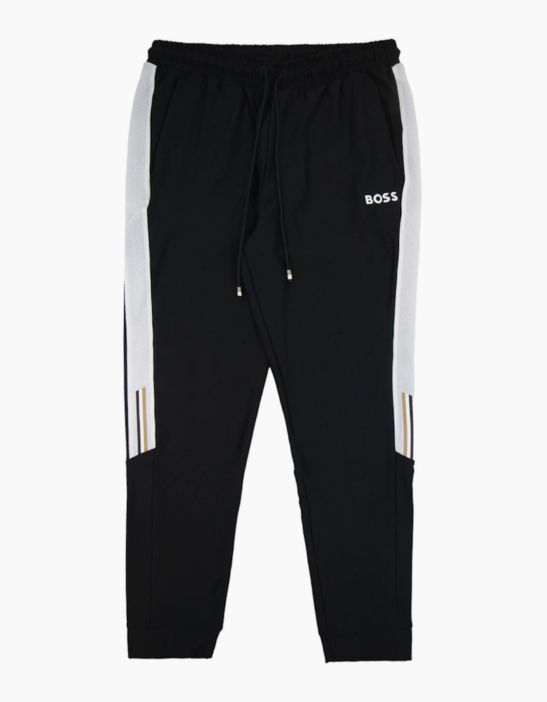 Hugo Boss Boss X Matteo Berrettini Tracksuit Bottoms With Contrast Tape And Branding Black 001