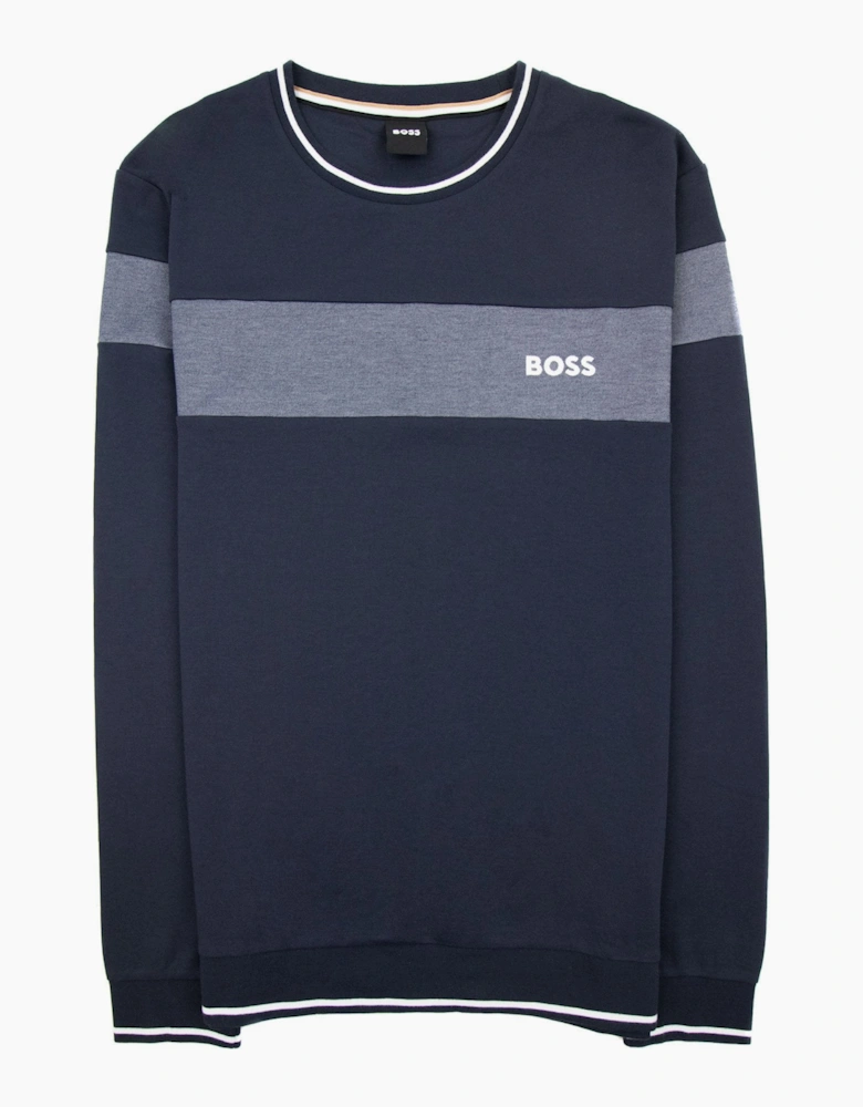 Hugo Boss Contrast Insert Logo Tracksuit Sweatshirt Dark Navy 403