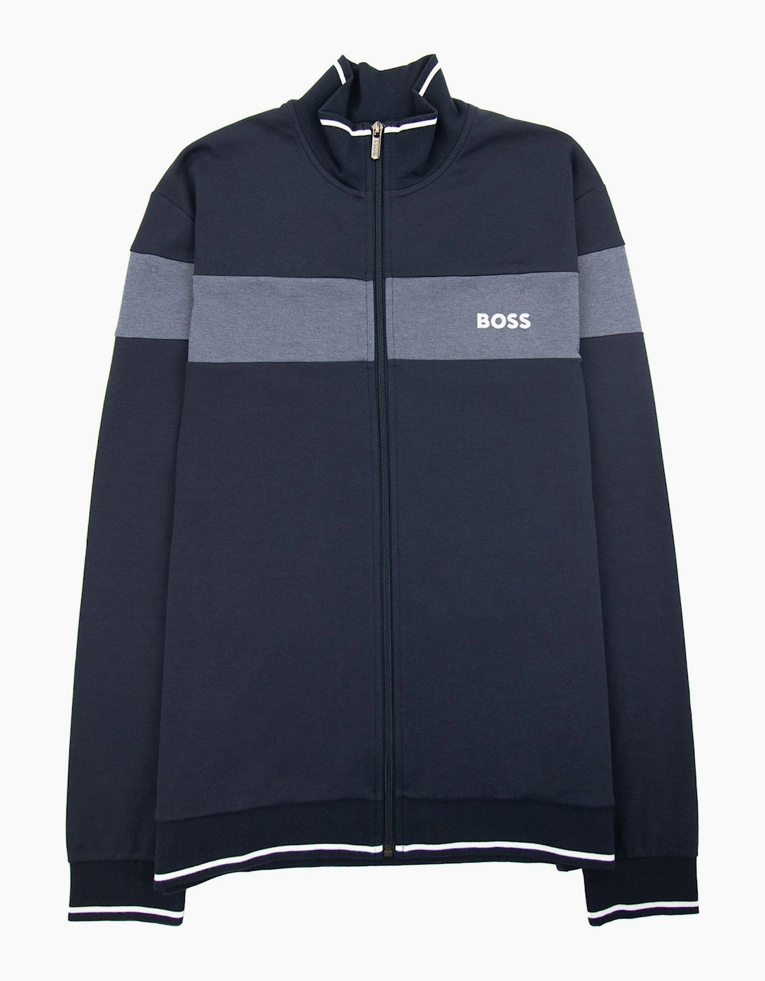 Hugo Boss Contrast Insert Logo Tracksuit Jacket Dark Navy 403, 4 of 3
