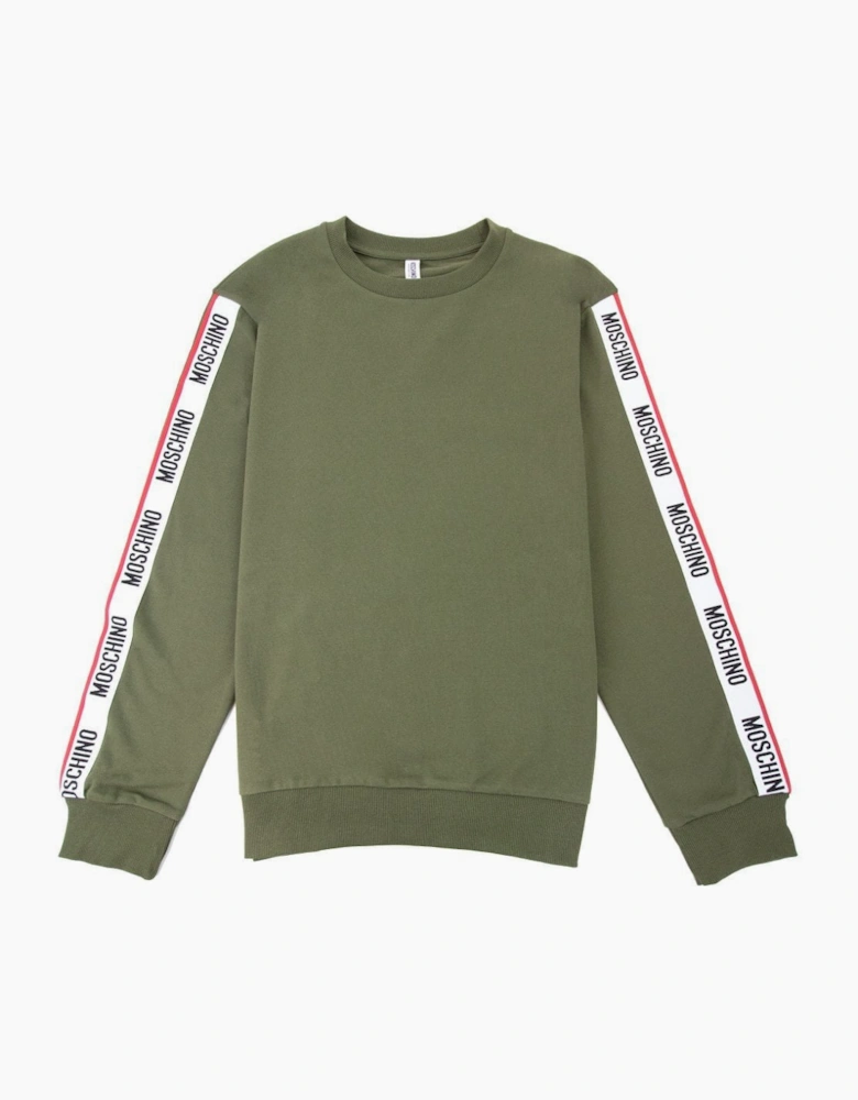 Moschino Underwear Tape Logo Arm Sweatshirt Khaki 0430