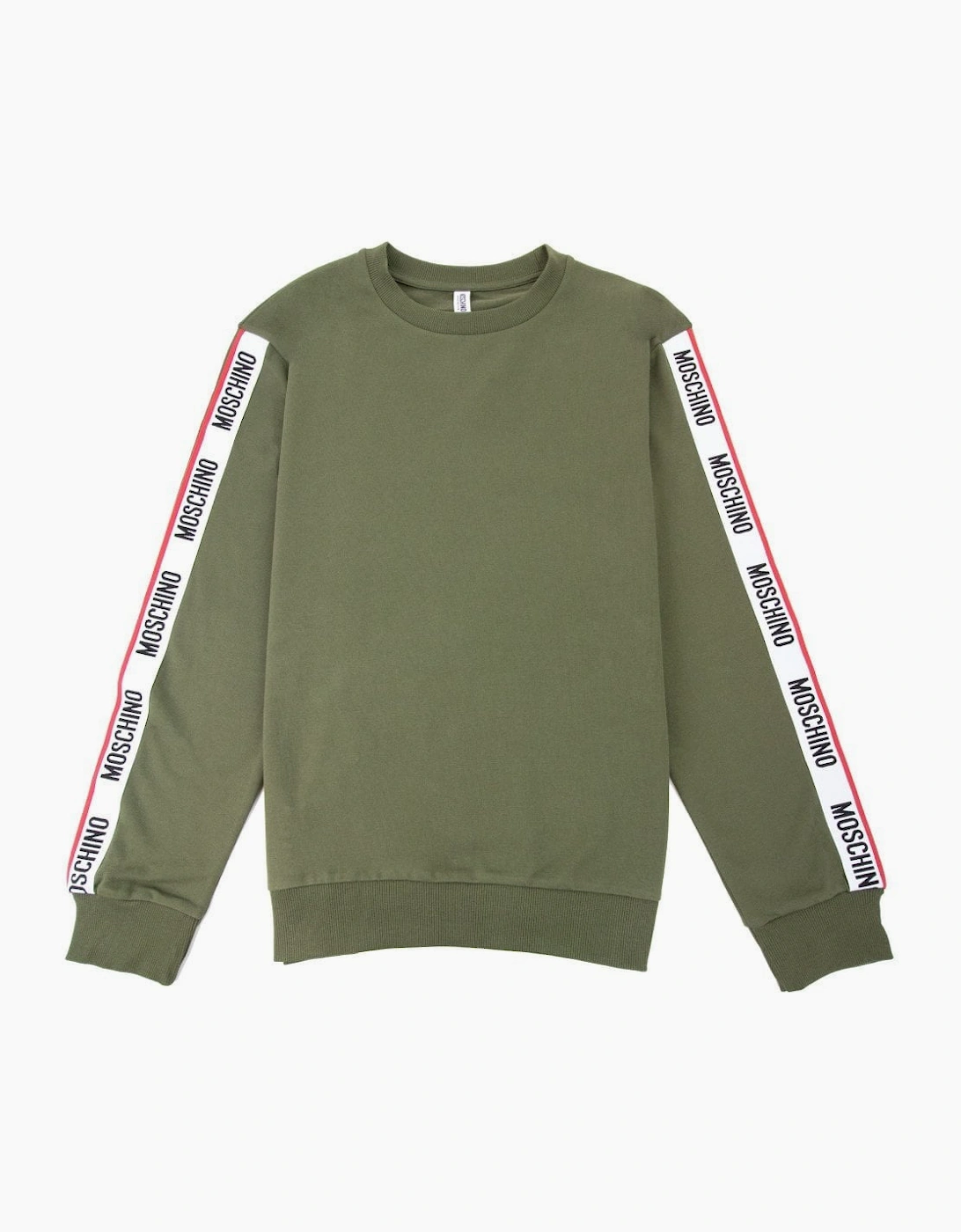 Moschino Underwear Tape Logo Arm Sweatshirt Khaki 0430, 5 of 4