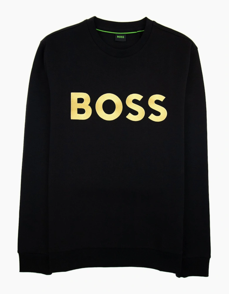 Hugo Boss Salbo 1 Contrast Logo Relax Fit Sweatshirt Black 001