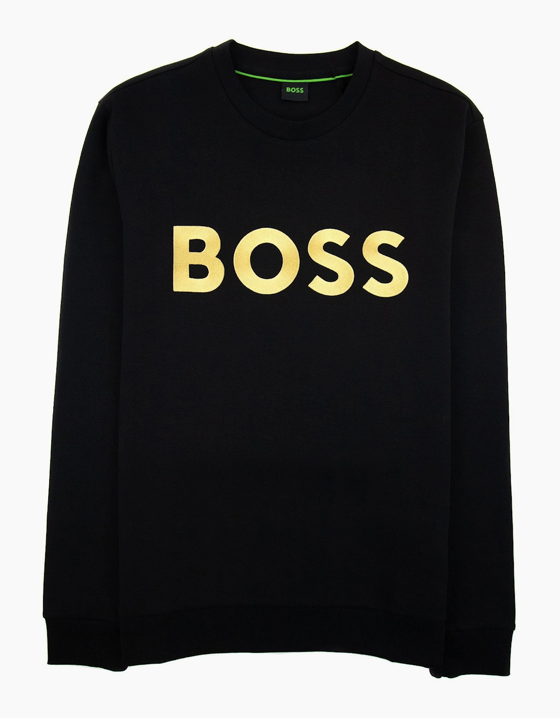 Hugo Boss Salbo 1 Contrast Logo Relax Fit Sweatshirt Black 001, 4 of 3
