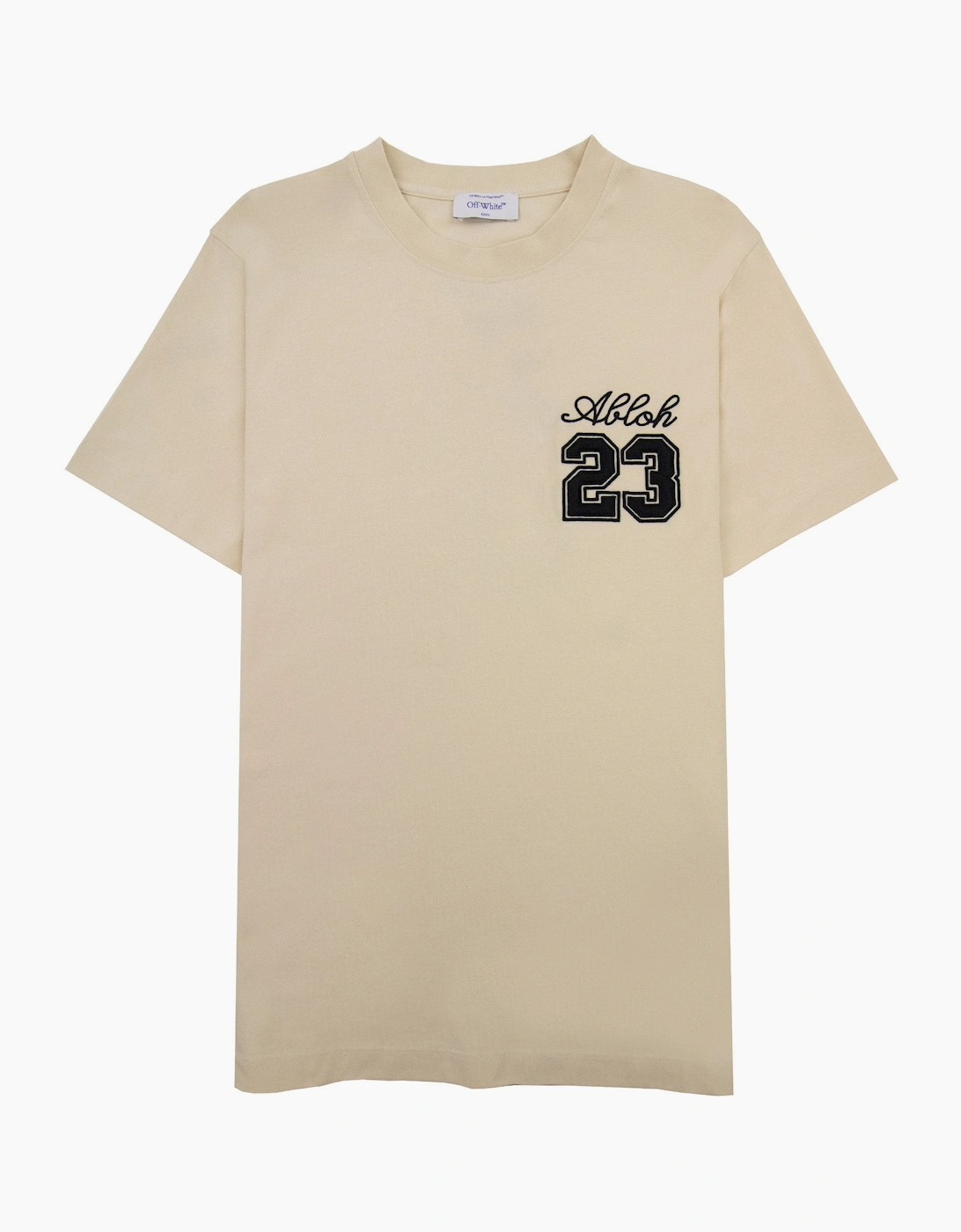 Off White 23 Logo Slim S/s T Shirt Angora Black