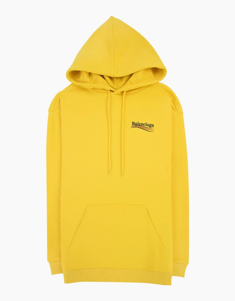 Balenciaga Political Campaign Embroidery Hoodie Yellow