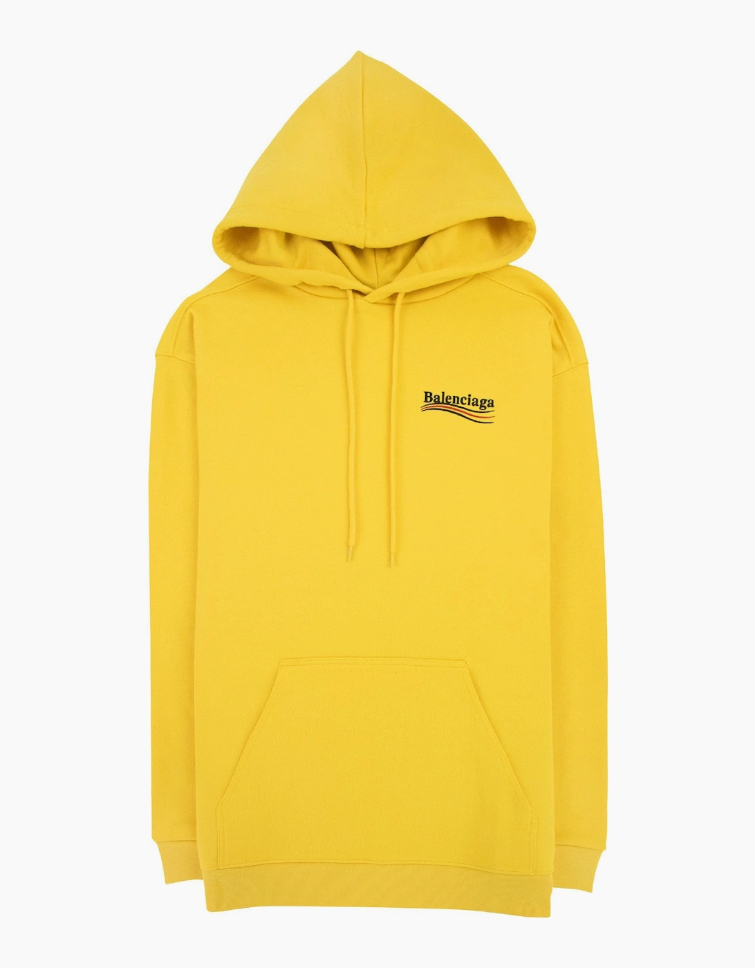 Balenciaga Men's Balenciaga Political Campaign Embroidery Hoodie Yellow