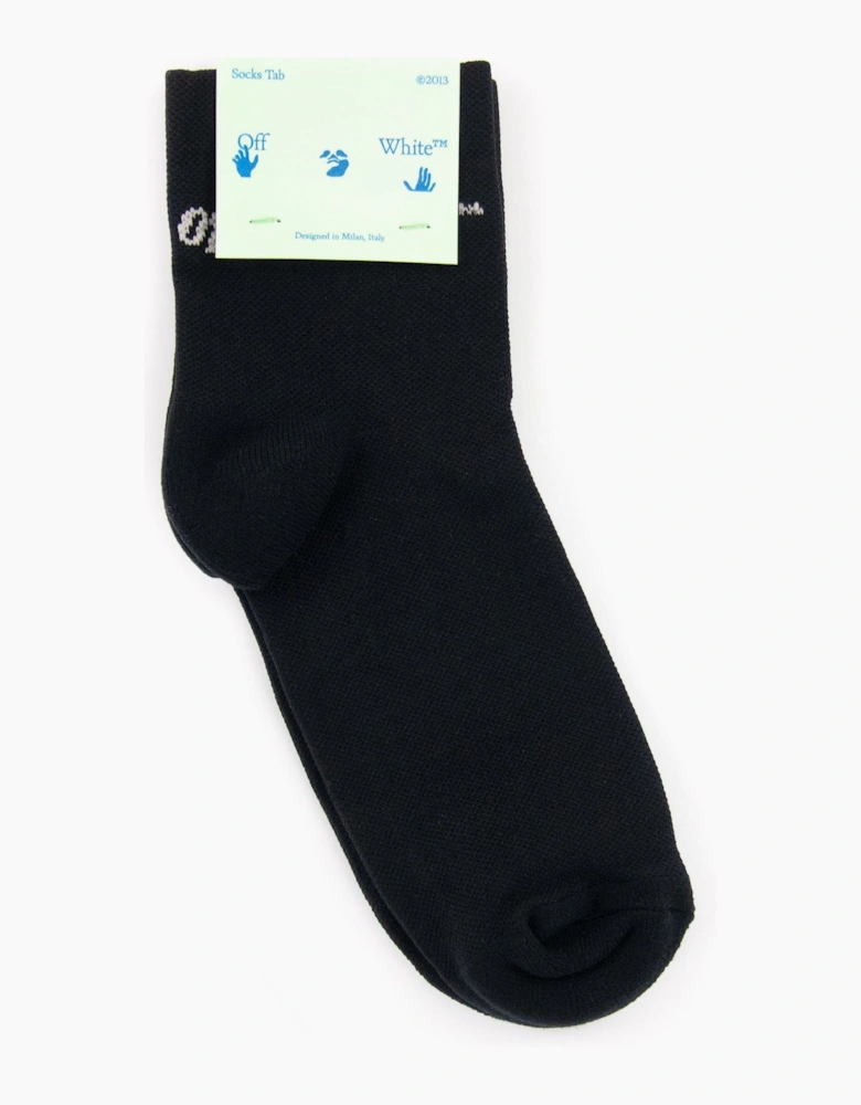 Off White Slanted Off Logo Low Socks Black/White
