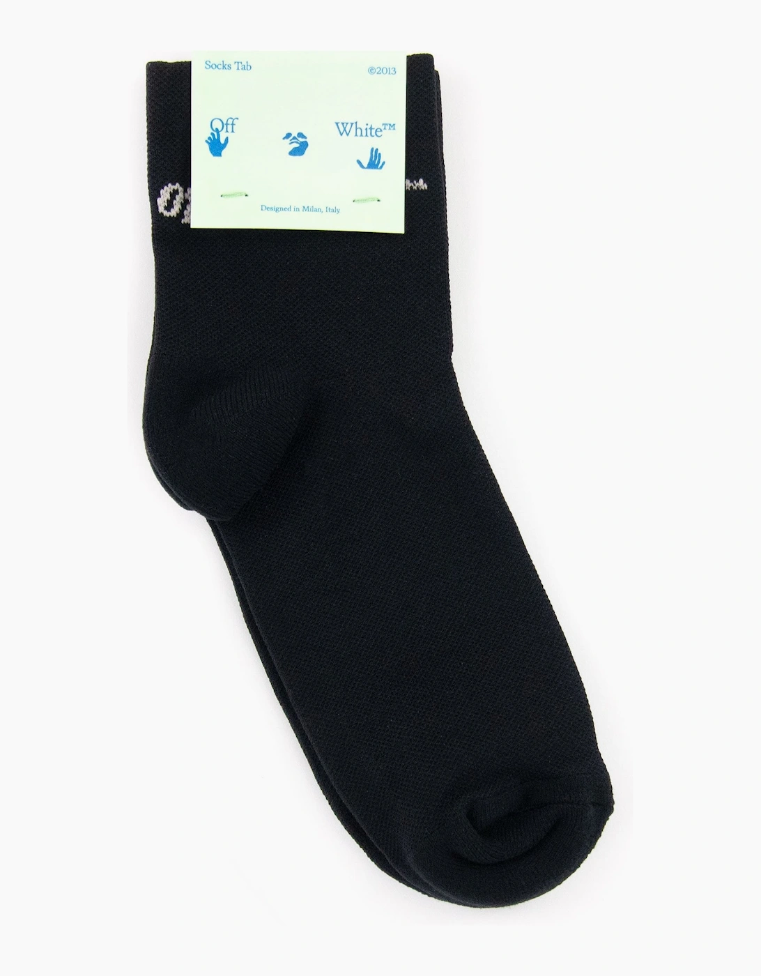 Off White Slanted Off Logo Low Socks Black/White