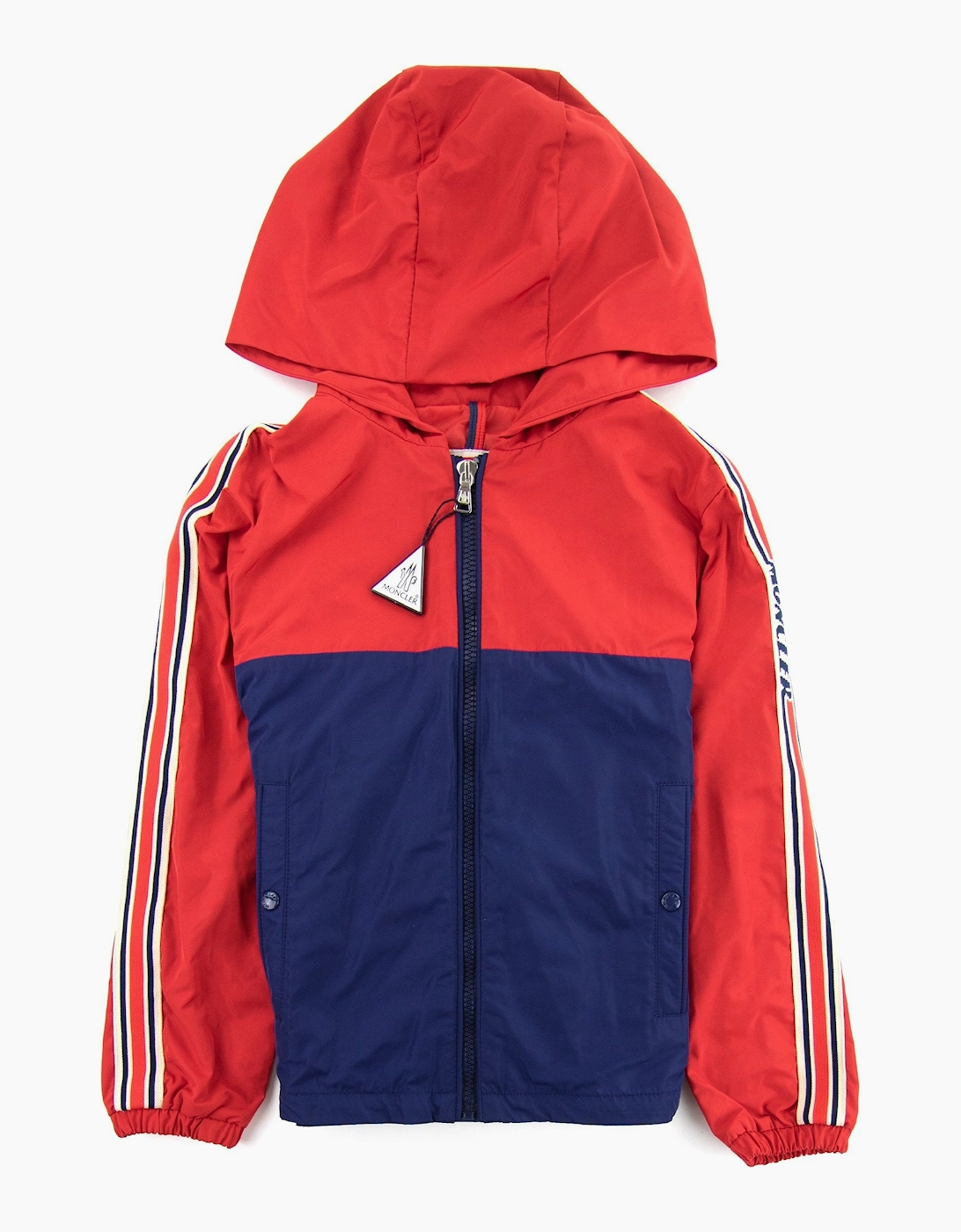 Moncler Junior Gittaz Hooded Jacket Red/Blue, 4 of 3