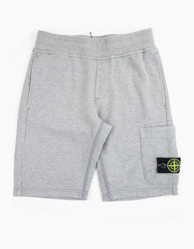 Stone Island Junior Bermuda Fleece Shorts Light Grey V1064