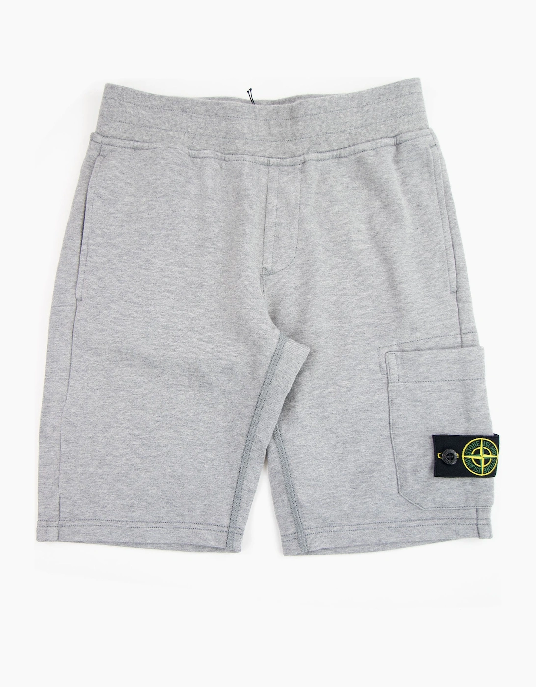 Stone Island Junior Bermuda Fleece Shorts Light Grey V1064, 3 of 2