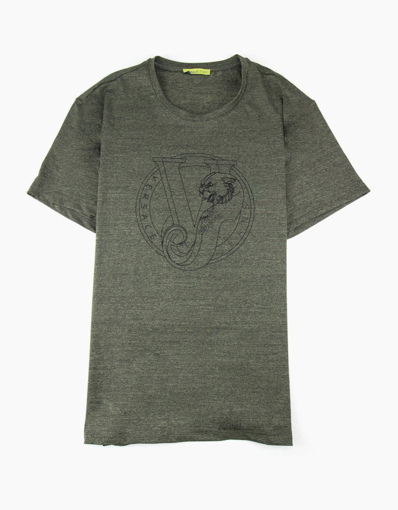 Versace Jeans Log Print S/s T Shirt Green