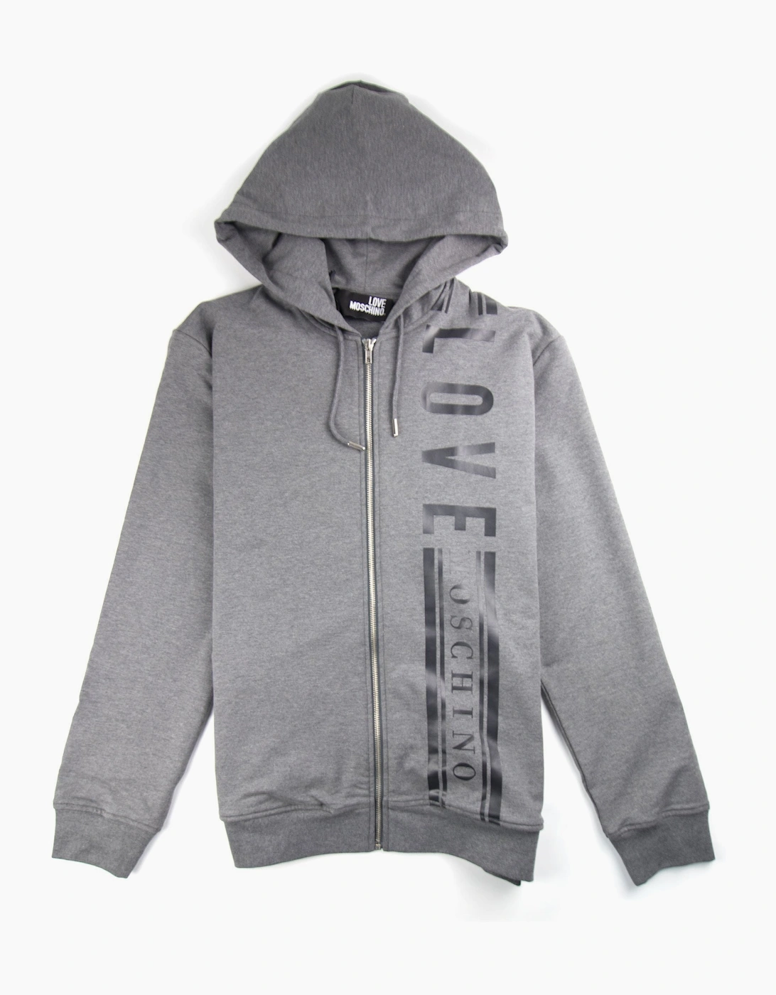Love Moschino Side Logo Zip Up Hoody Dark Grey